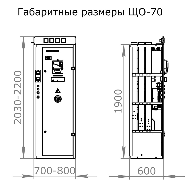 Щит одностороннего обслуживания ЭНЕРГОМЕРА ЩО-70-2-56 У3 Комплектные распределительные устройства КРУ и КСО #4